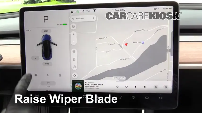 2018 Tesla 3 Electric Escobillas de limpiaparabrisas delantero Cambiar escobillas de limpiaparabrisas